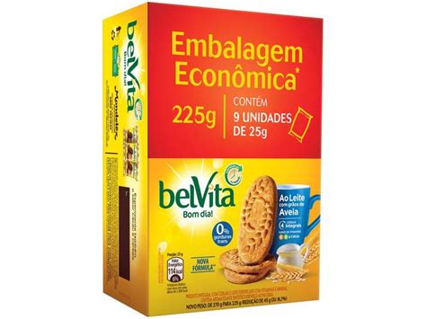 Biscoito Leite E Aveia Integral BelVita 25g 9 Unidades Biscoito