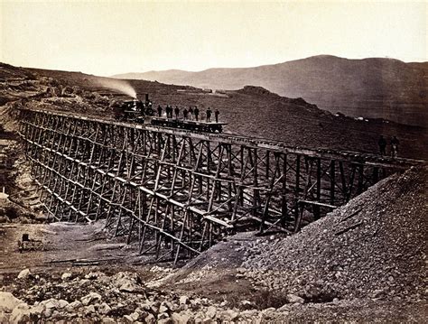 Trestle Work. Central Pacific Railroad Photograph by Everett | Fine Art ...