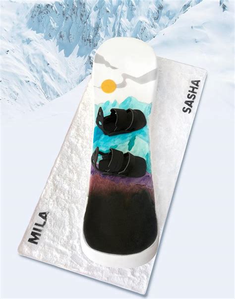 Snowboard Cake Cake By Akademia Tortu Magda Kubi Cakesdecor