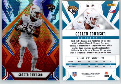 Collin Johnson Phoenix Fanatics Fire Burst Jaguars Rc Rookie