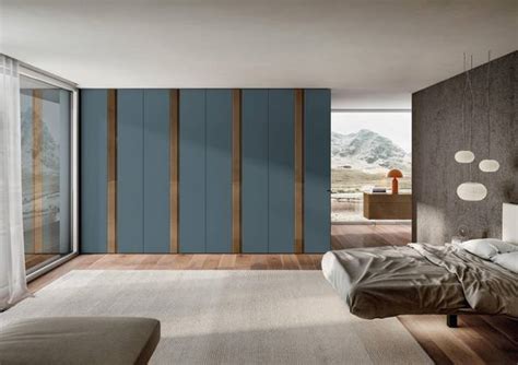 Hinged Doors Closet Groove Wardrobe Lago Design