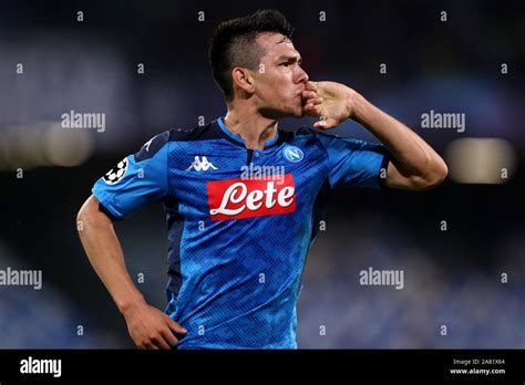 Hirving Lozano Of Ssc Napoli Celebrates After Scoring The Goal Of