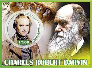 Stamp Great People Charles Darwin Botswana Illegal Stamps Botswana