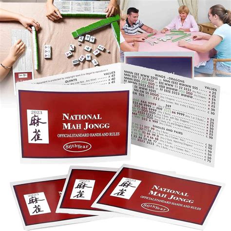 Guvpev Mahjong Cards Mahjong Card Official Large Print