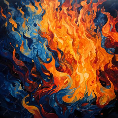 Premium Photo | Fire background design painting red light illustration ...