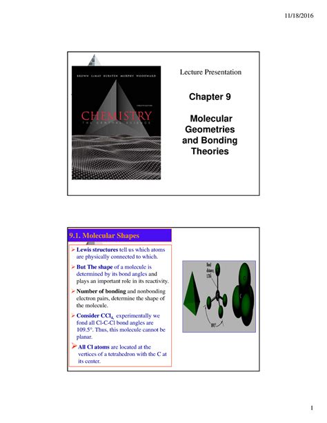 Chapter Molecular Geometries And Bonding Theories Chapter