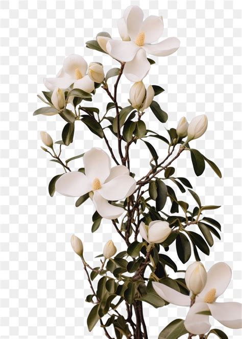 PNG White Magnolia Flowers Blossom Premium PNG Rawpixel