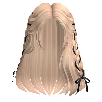 Soft Braided Long Hair W Bow In Blonde Roblox