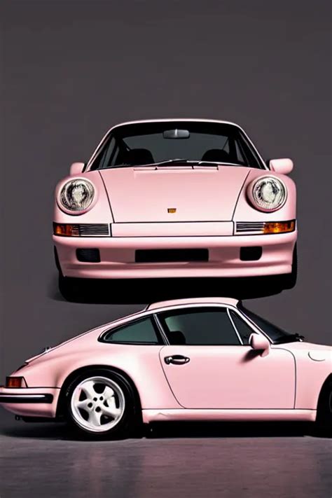 Portrait Of A Light Pink Porsche 911 Carrera 32 Stable Diffusion