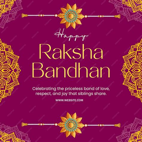 happy raksha bandhan social media poster design template premium vector