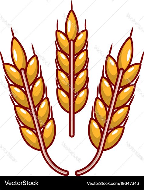 Grainy Wheat Icon Cartoon Style Royalty Free Vector Image