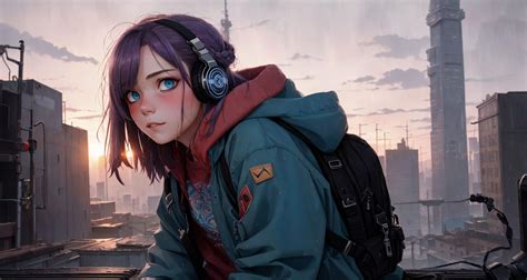 Headphones Girl 2 by NeuroMage on DeviantArt