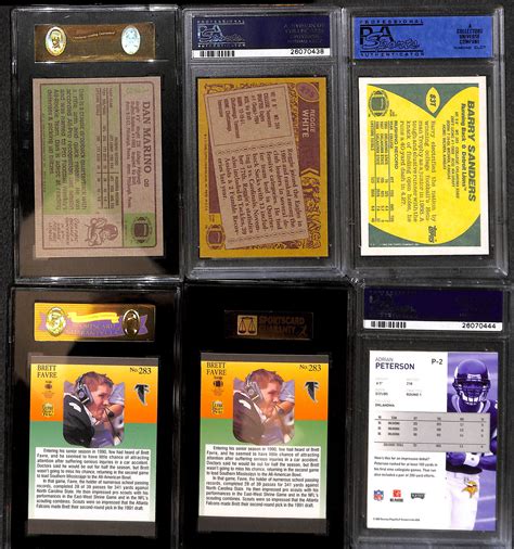 Lot Detail Lot Of Psa And Sgc Graded Football Cards W Marino