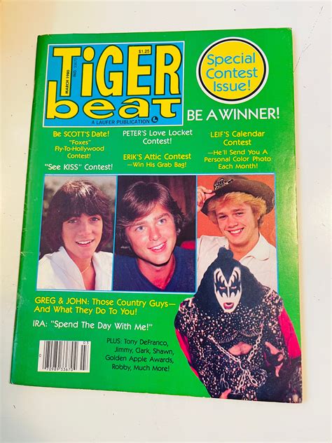 Tiger Beat Teen Magazine With Kiss March 1980