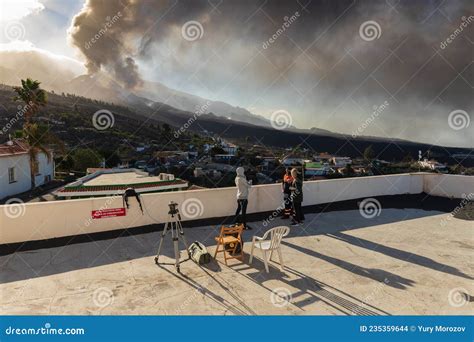 View Of Eruption Of Cumbre Vieja Volcano La Palma Canary Islands