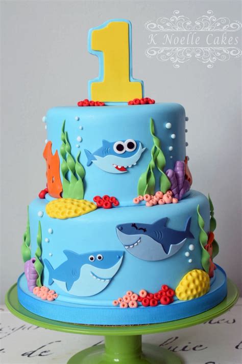 Under The Sea Themed Baby Shark Cake For Mekhis 1st Birthday