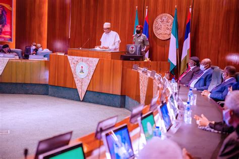 News In Photographs Buhari Swears In Justice Ariwoola As Acting CJN