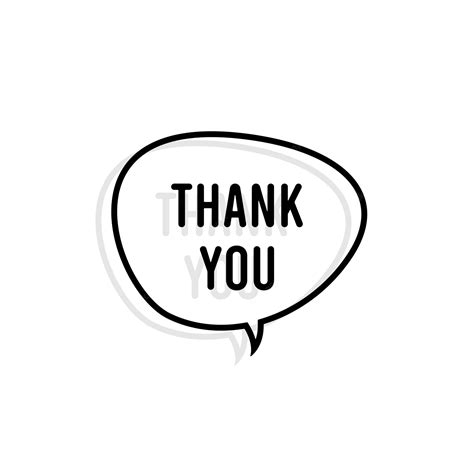 Premium Vector Thank You Speech Bubble Illustration