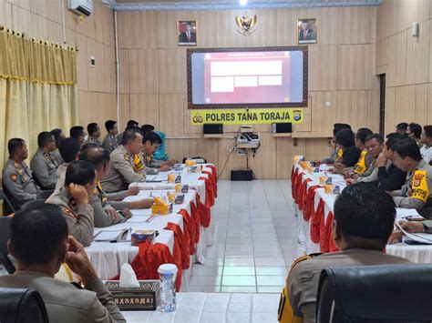 Jelang Pemilu Kapolres Tator Gelar Rapat Kesiapan Pengamanan Dan