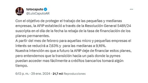 La Afip Cambi Hoy Las Tasas De Inter S Para Los Contribuyentes Que