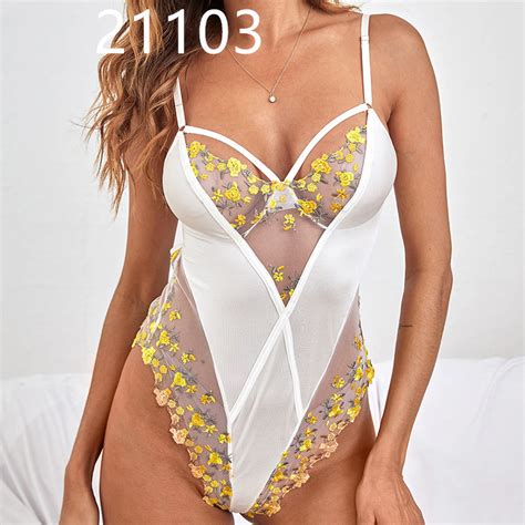 Sexy Suspender Embroidered One Piece Erotic Lingerie China Sexy Lingerie And Underwear Price