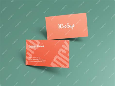 Premium Psd Realistic Clean Minimal Business Card Mockup