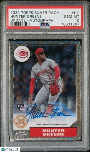 2022 Topps Silver Pack 1987 Chrome Promo Hunter Greene HG PSA 10 MCP