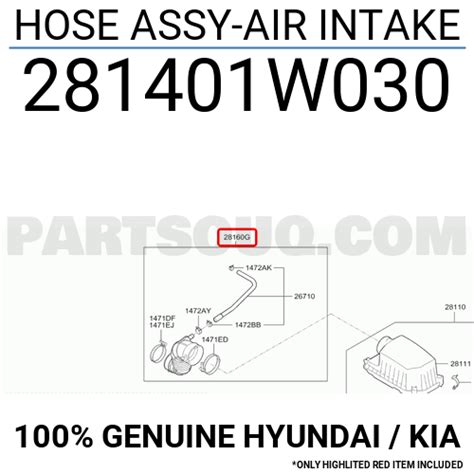 Hose Assy Air Intake W Hyundai Kia Parts Partsouq