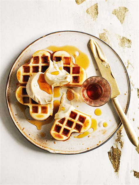 Brown Butter Waffles With Whipped Maple Butter Donna Hay