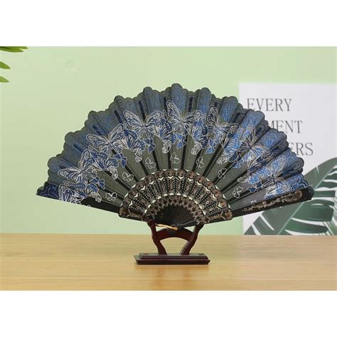 Butterfly Bronzing Powder Fan Wing Chun Fan Ladies Fan Folding Fan ...