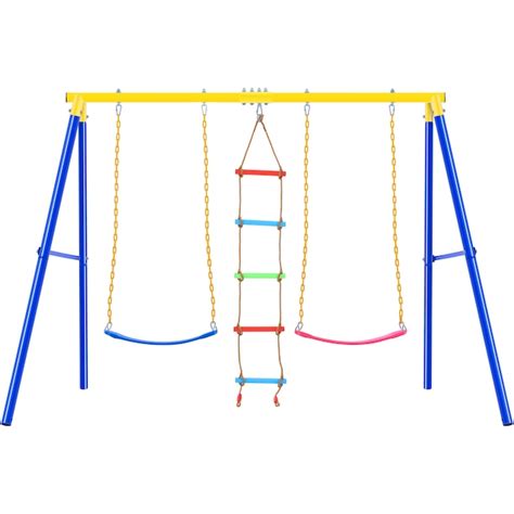 Flynama Commercial/Residential 2-Swings Metal Swing Set in the Metal ...