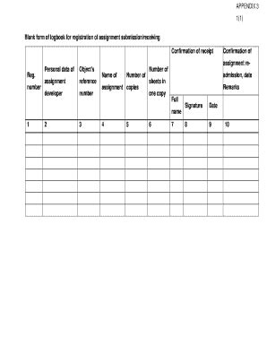 Fillable Online Publications Theseus Blank Form Of Logbook For