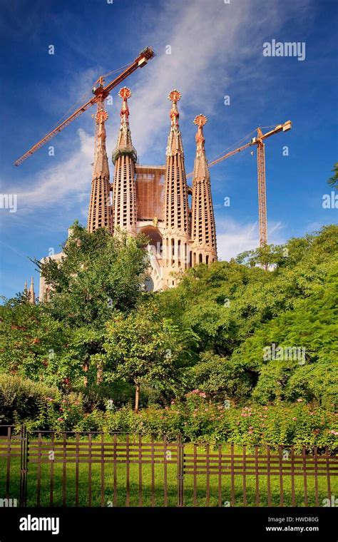 Spain Catalonia Barcelona Sagrada Familia Stock Photo Alamy