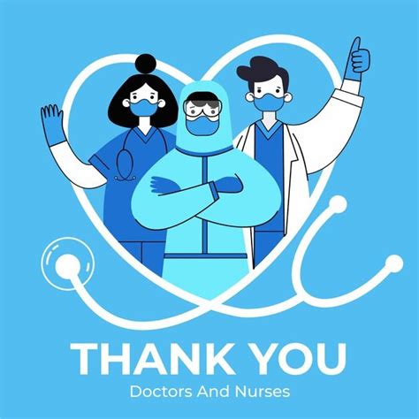 Free Vector | Thank you doctors and nurses | Thanksgiving poster ...