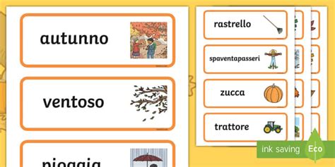 Le Parole Dell Autunno Scuola Primaria