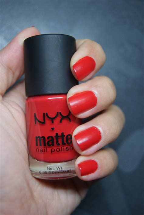 My Polished Days: SWATCH : NYX Matte nail polish in Red