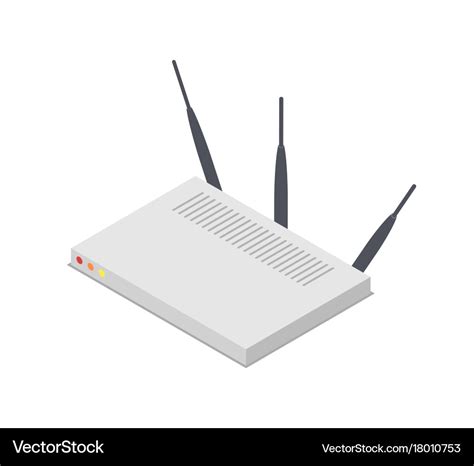 Wifi Router Isometric 3d Icon Royalty Free Vector Image