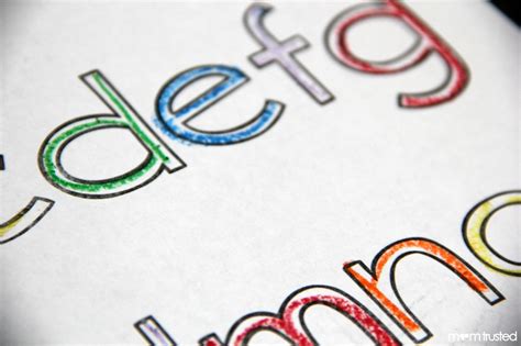 Rainbow Letters Coloring Pages: Free Printables for Beginning Writers ...