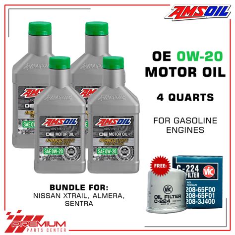 Amsoil Oe W Synthetic Motor Oil Quarts Bundle For Toyota Gas