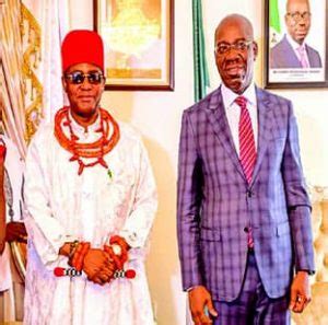 Well Not Fight Oba Of Benin Over Returned Artefacts Gov Obaseki GIO TV