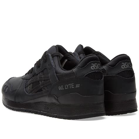 Asics Gel Lyte III Triple Black Leather END