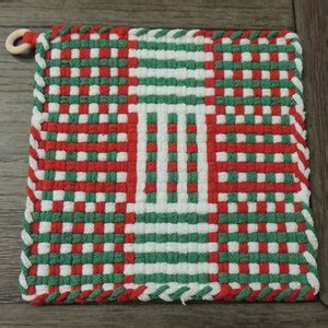 8x8 Potholder Hot Pad Trivet Kitchen Ware Cotton Potholder Handcrafted Potholder Woven