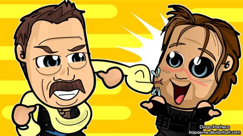 Jake The Snake And Ambrose Wwe Chibi Wallpaper By Kapaeme On Deviantart