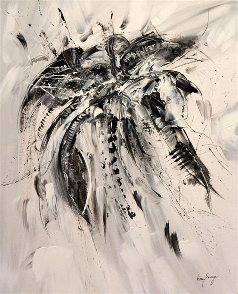 Tableau Abstrait Noir Et Blanc Contemporain Abstract Artwork