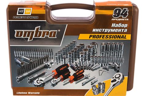 Универсальный набор инструмента Ombra OMT94S торцевые головки и ...