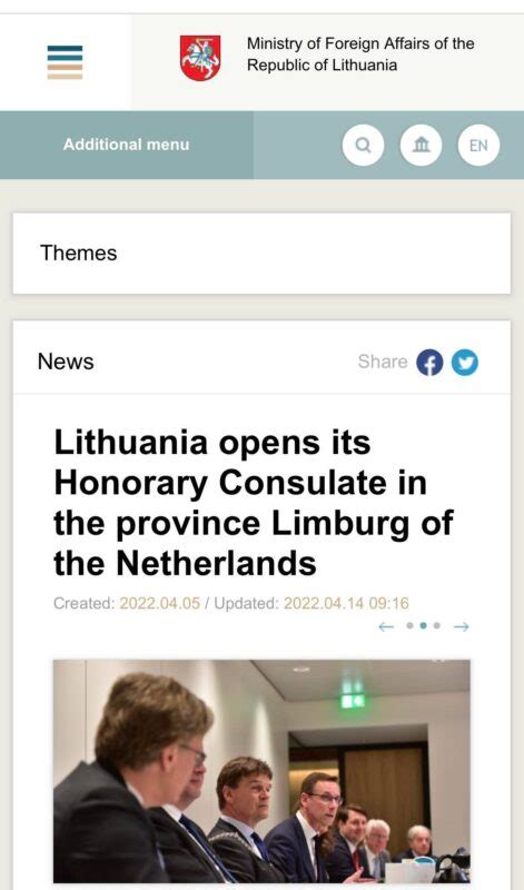 Ministry Of Foreign Affairs Of Lithuania About Opening Of The Honorary