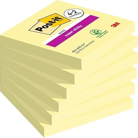 Post It Reycling Notes Canary Yellow Pack De Blocs Feuilles Par