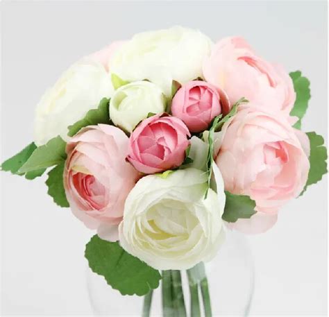 Wholesale 50 sets Bride Wedding Flower Tea Rose Bouquet Flower Bundle ...