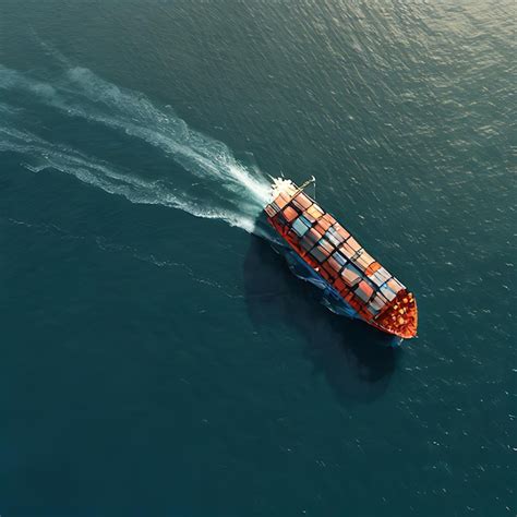 Un Gran Barco Con Una Parte Superior Azul Y Una Parte Inferior Roja