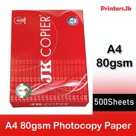 JK Copier Photocopy Paper 80gsm Rs 1550 A4 80gsm 500sheets